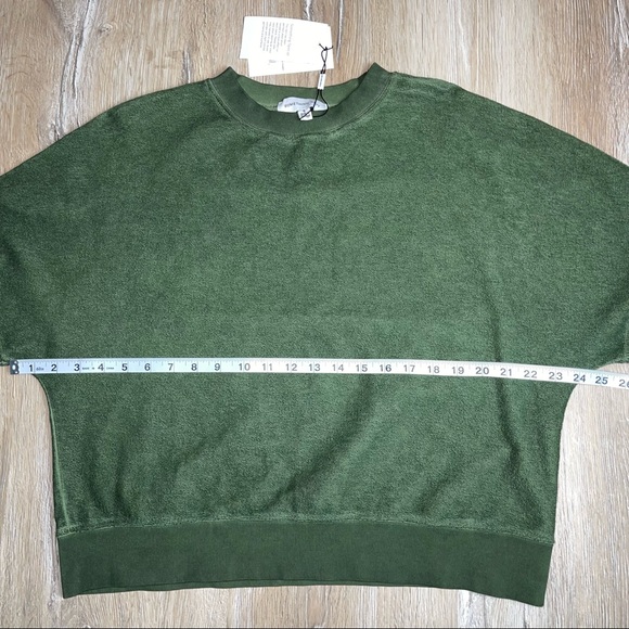 Something Navy Women’s Small Oversized Emerald Green Reversed Jersey Sweatshirt - Picture 8 of 11